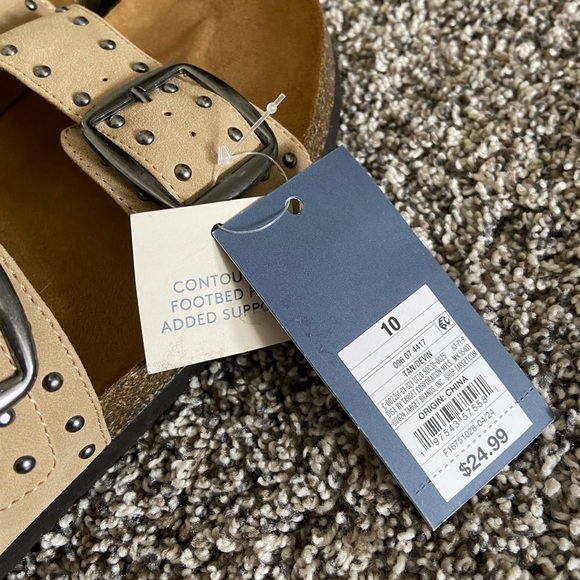 Universal thread double strap studded sandals slip on - Picture 3 of 6